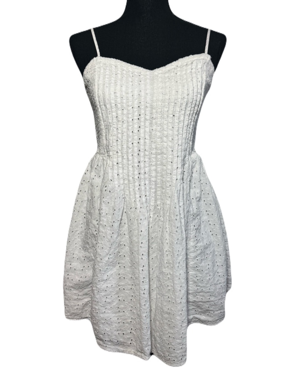 Cottagecore/Romantic/Boho Chic/Graduation White Eyelet Smocked Sundress